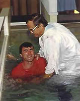 Picture of the author's baptism