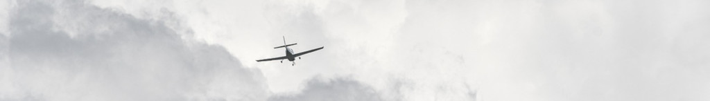 Image of an aeroplane entering clouds CC0