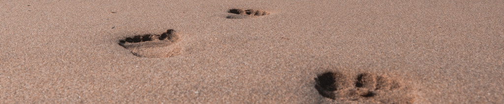 Image of footprints in sand cc0