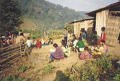 Picture of a Lisu Bible Study on the Burmese Border