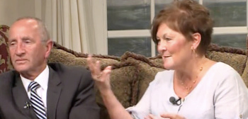 Image of Angie and Peter Spackman testifying on PTL TV in 2014