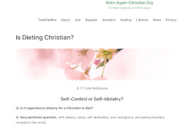 Image of Christians dieting at Born-Again-Christian.Org