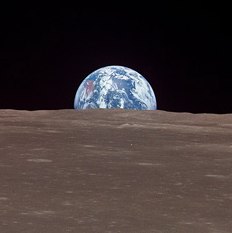 Picture of Earth from the Moon. Courtesy NASA