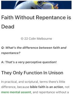 Screenshot of Faith without repentance