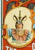 Image of a circus poster showing a sword swallower CC0