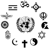 Image of Official Logo of United Nations United Religions Intiative. Used by permission