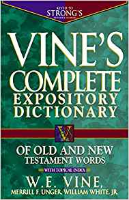 Image of Vine's book on New Testament words